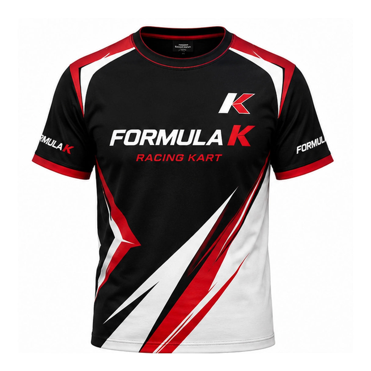 Formula K Racing Kart T-Shirt Black Red White – Motorsport Team Shirt