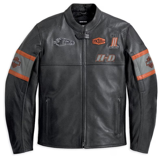 Harley-Davidson Men’s Genuine Leather Motorcycle Riding Jacket