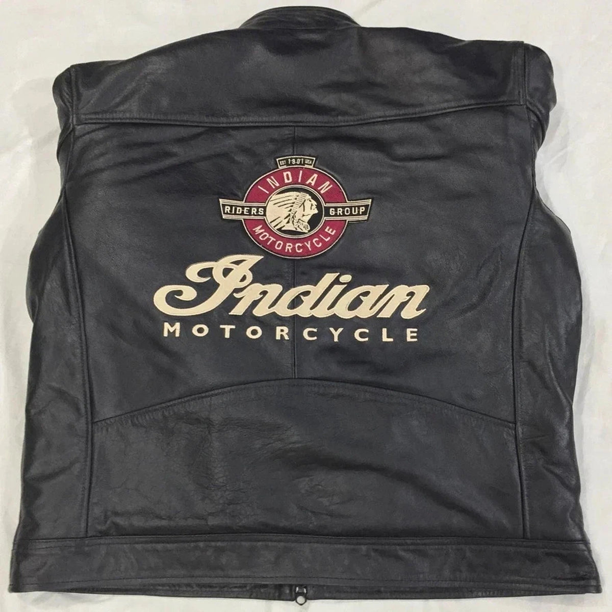 Indian Motorcycle Leather Jacket for Men – Vintage Biker Riding Jacket