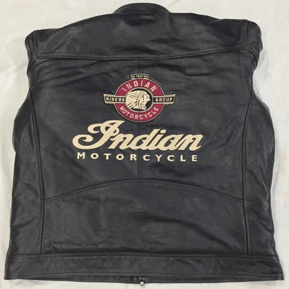 Indian Motorcycle Leather Jacket for Men – Vintage Biker Riding Jacket