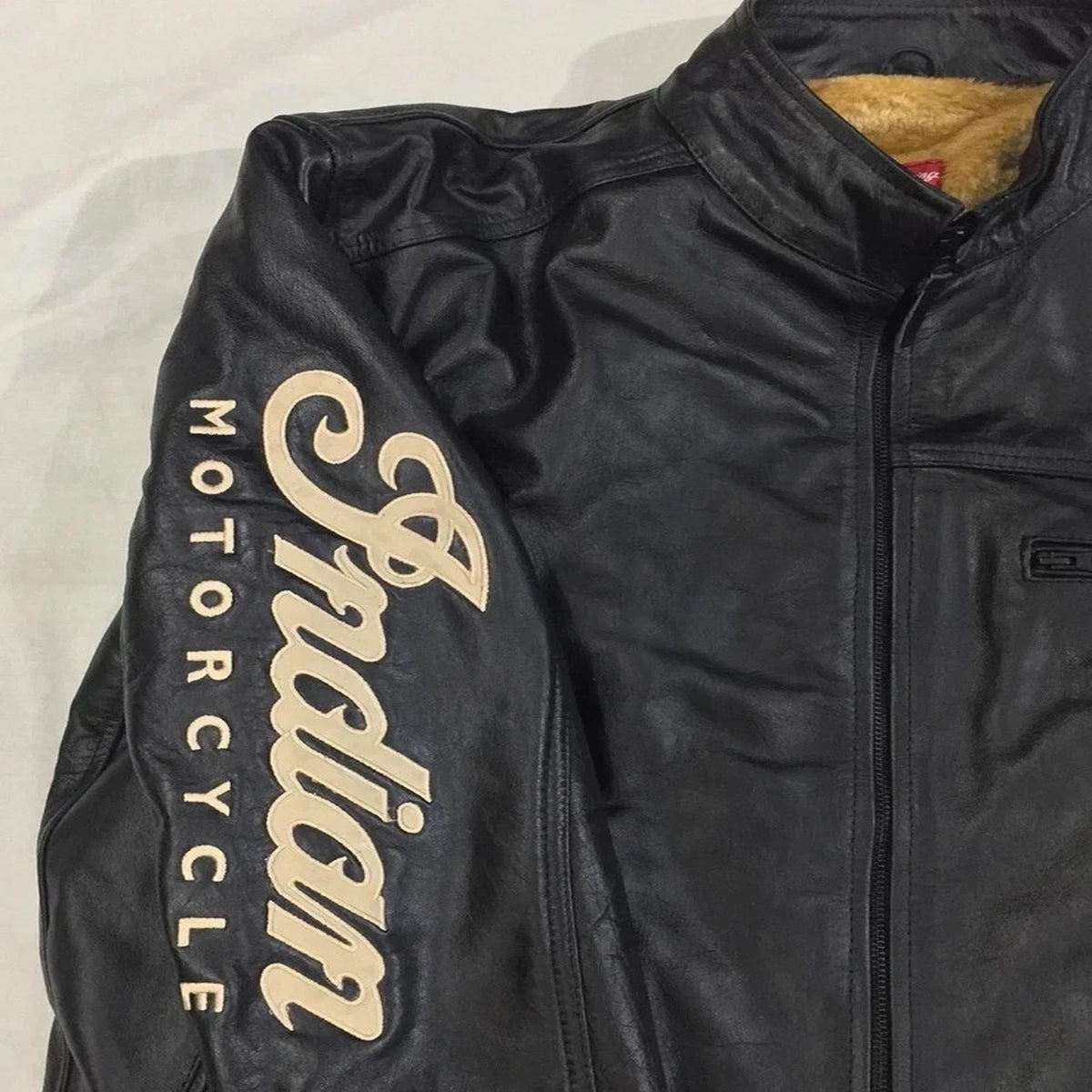 Indian Motorcycle Leather Jacket for Men – Vintage Biker Riding Jacket