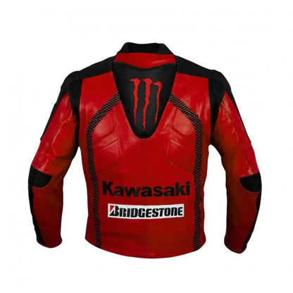 Kawasaki Racing Motorcycle Leather Jacket