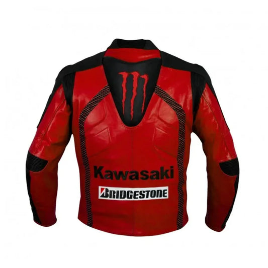 Kawasaki Racing Motorcycle Leather Jacket