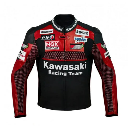 Kawasaki Racing Motorcycle Leather Jacket