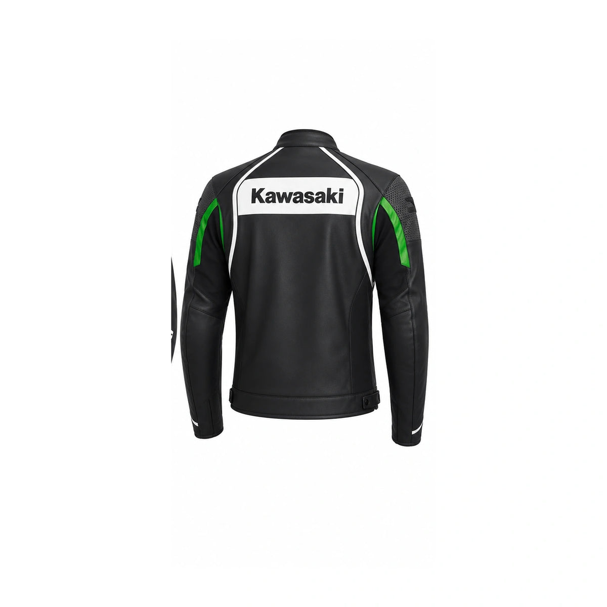 Kawasaki Black Green Motorcycle Leather Jacket | Racing Riding Jacket