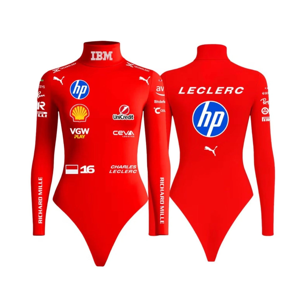 Charles Leclerc Racing Bodysuit | Women's Motorsport Driver Style Suit