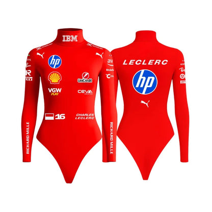 Charles Leclerc Racing Bodysuit | Women's Motorsport Driver Style Suit