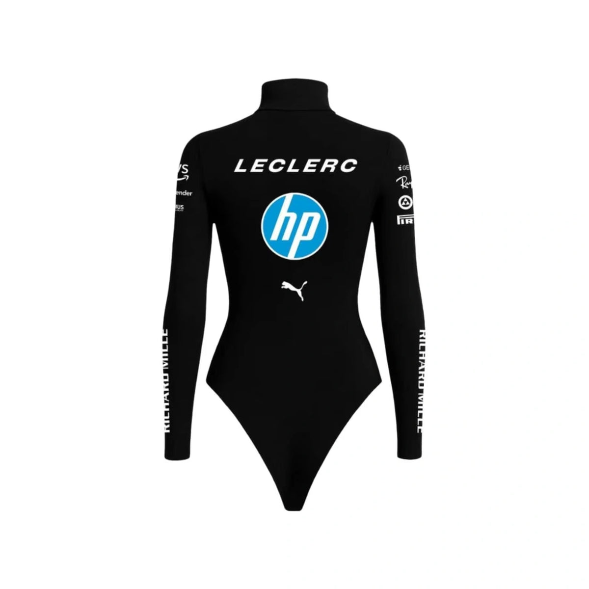 Charles Leclerc Racing Bodysuit, F1 Motorsport Long Sleeve Bodysuit