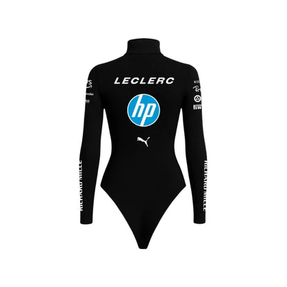 Charles Leclerc Racing Bodysuit, F1 Motorsport Long Sleeve Bodysuit