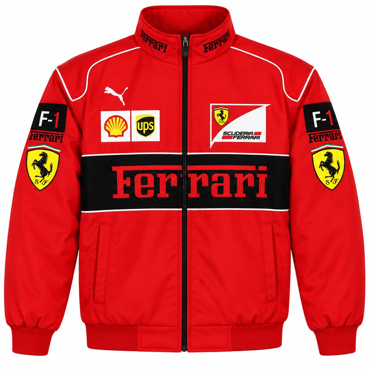Ferrari racing jacket vintage motorsport front view