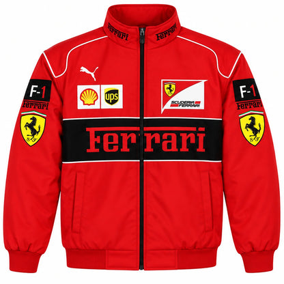 Ferrari racing jacket vintage motorsport front view