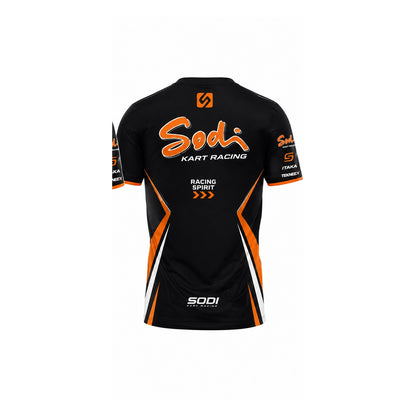Sodi Kart Racing T-Shirt Black Orange – Go Kart Motorsport Shirt