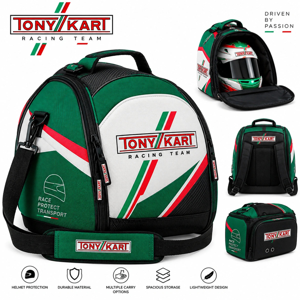Tony Kart Helmet Bag | Karting Racing Helmet Carry Bag & Motorsport Gear Bag
