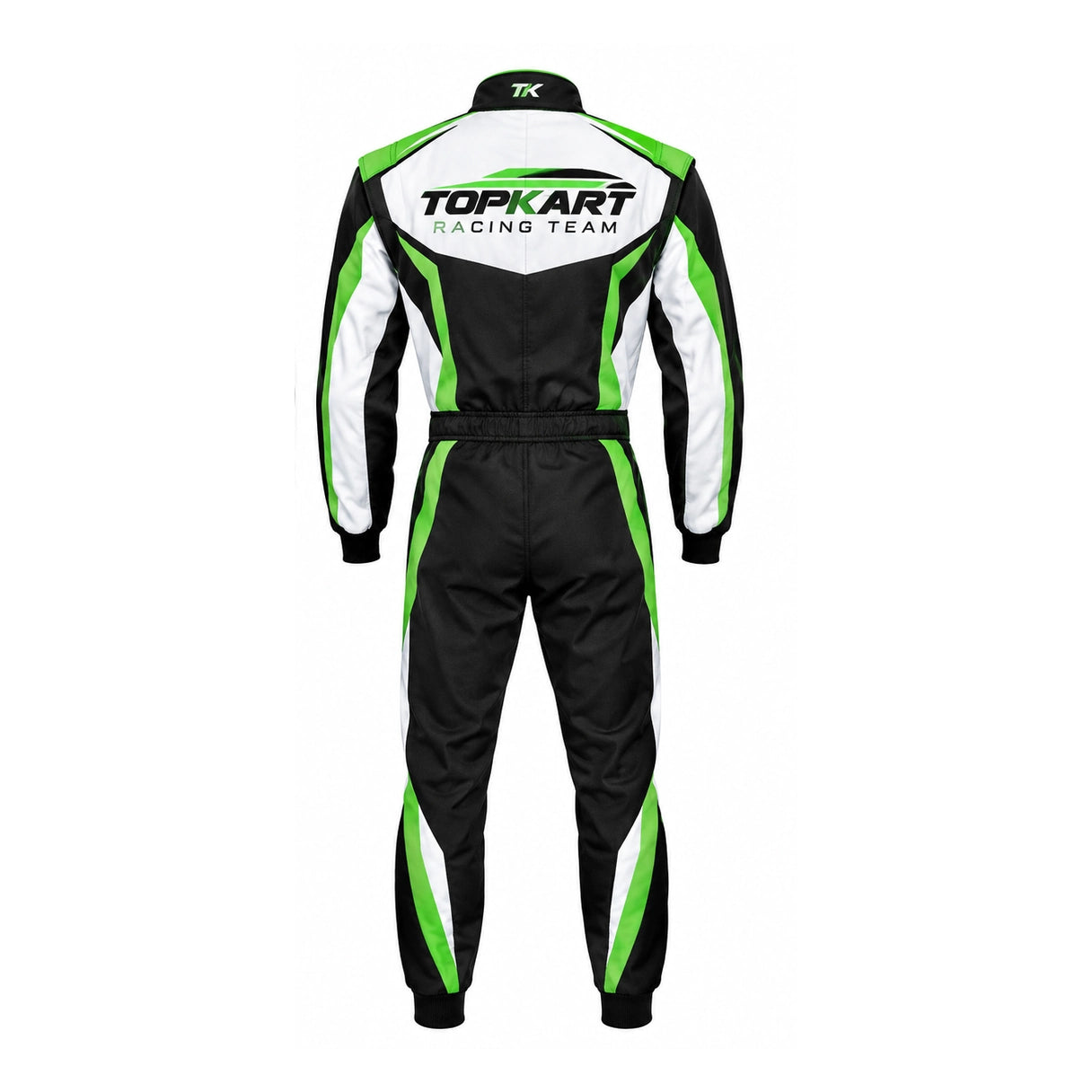 TopKart Racing Suit Black Green White | Professional Karting Suit
