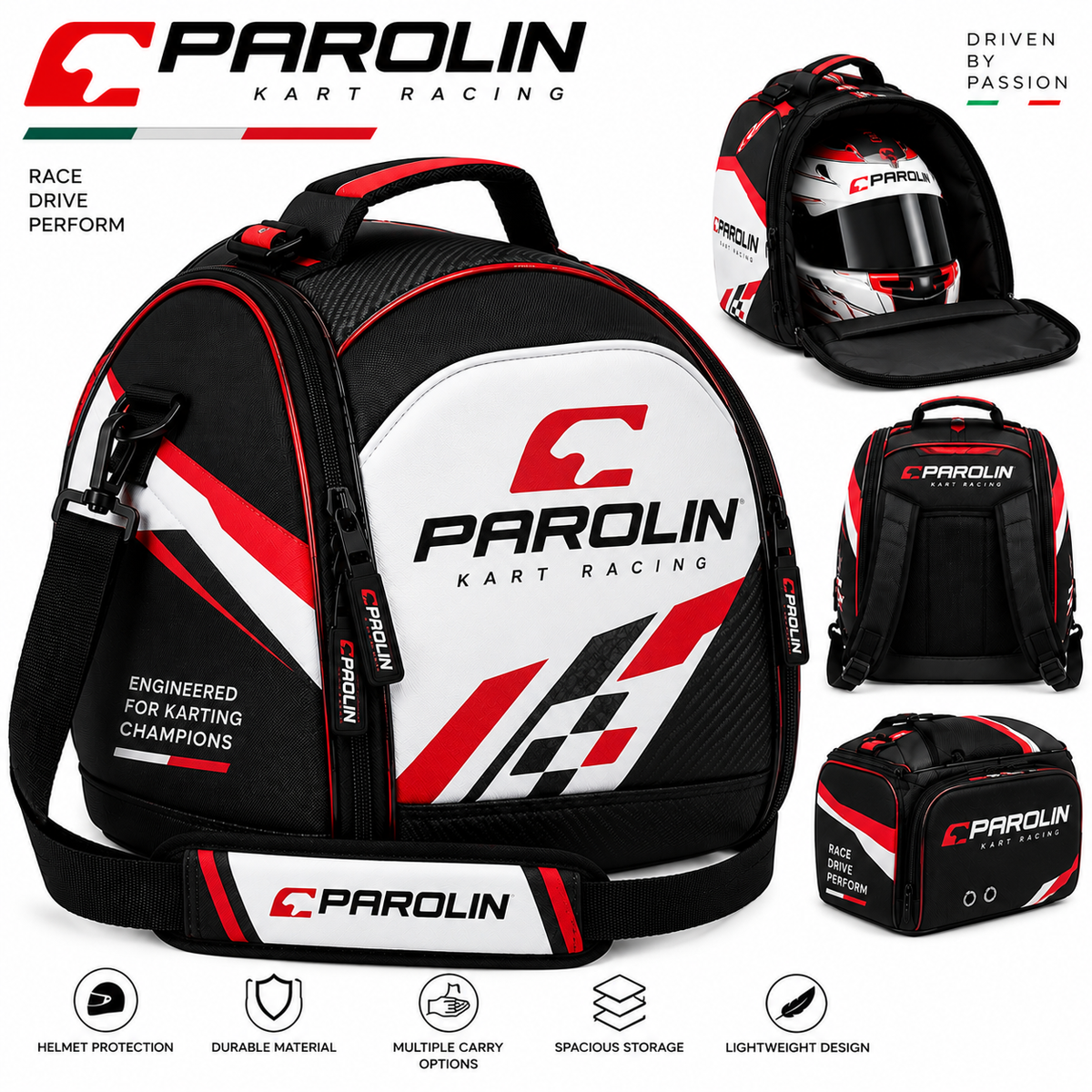 Parolin Kart Racing Bag | Karting Helmet Bag & Motorsport Gear Bag