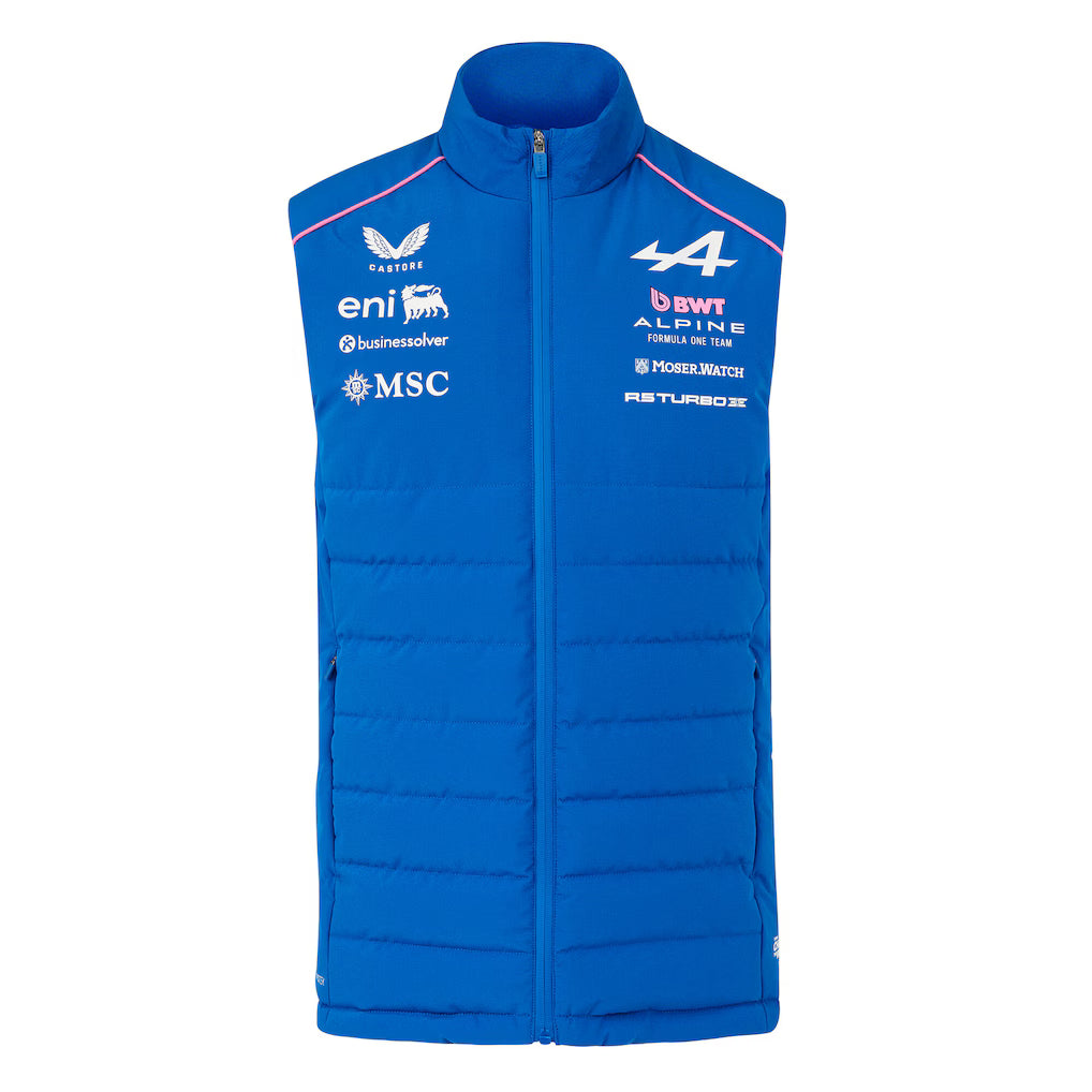 Alpine F1 Team 2026 Replica Gilet | Premium Formula 1 Hooded Padded Vest