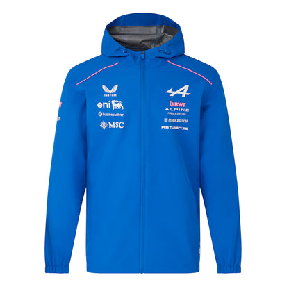 Alpine F1 Team 2026 Rain Replica Jacket | Formula 1 Waterproof Hooded Motorsport Jacket Unisex