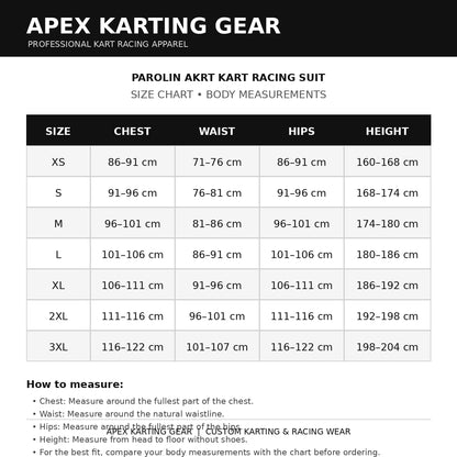 Parolin AKRT Kart Racing Bodysuit | Custom Karting Suit