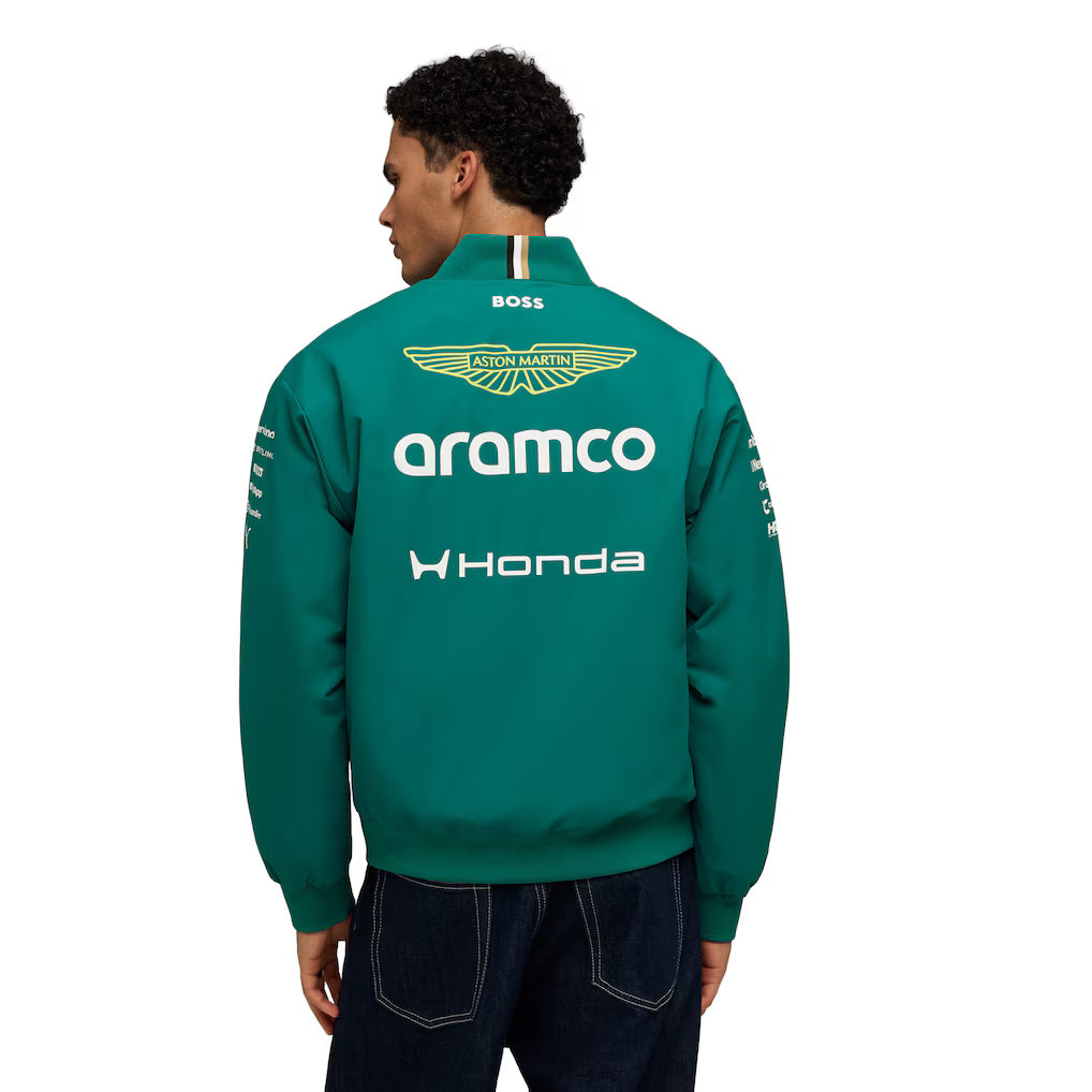Aston Martin Aramco Cognizant F1 2026 Team Bomber Jacket Replica | Premium Formula 1 Racing Jacket Unisex