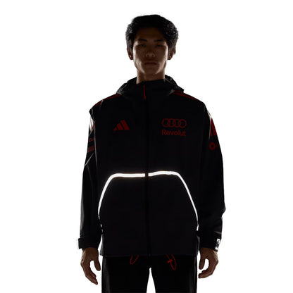 Audi F1 Teamwear Mechanics Rain Jacket Replica | Premium Waterproof Formula 1 Hooded Jacket Unisex
