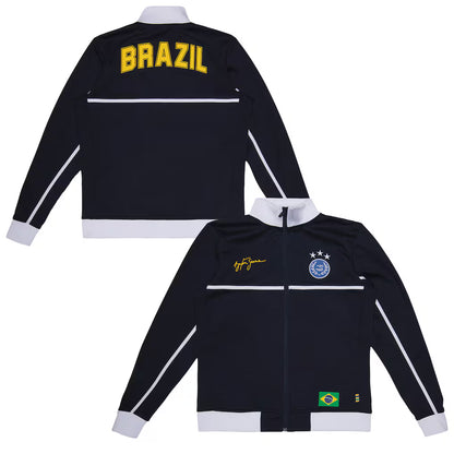 Ayrton Senna Brazil Replica Track Jacket | Formula 1 Brazilian Motorsport Zip Jacket Unisex