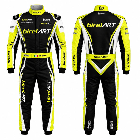 BirelART Black & Neon Yellow Karting Racing Suit – Custom Go Kart Suit