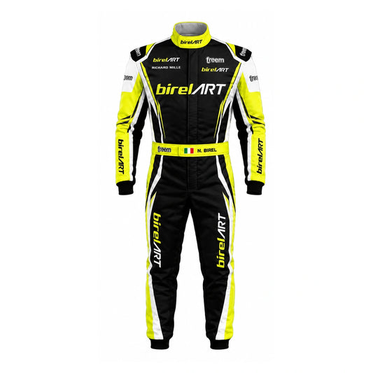 BirelART Black & Neon Yellow Karting Racing Suit – Custom Go Kart Suit
