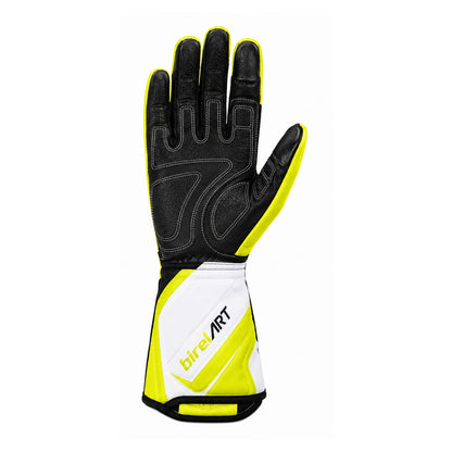 BirelART Black Neon Yellow Karting Gloves – Custom Go Kart Racing Gloves