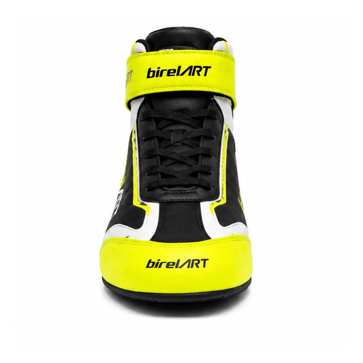Birel ART Black Lime Karting Racing Shoes | High-Top Motorsport Shoes