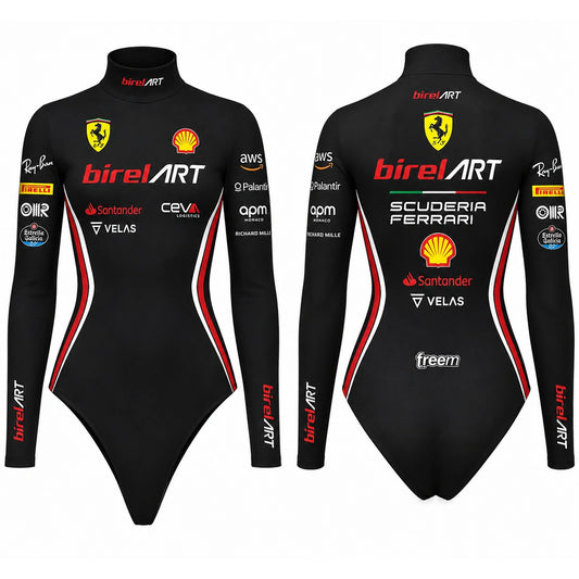 Birel ART Black Racing Bodysuit – Ferrari Style Karting Undersuit