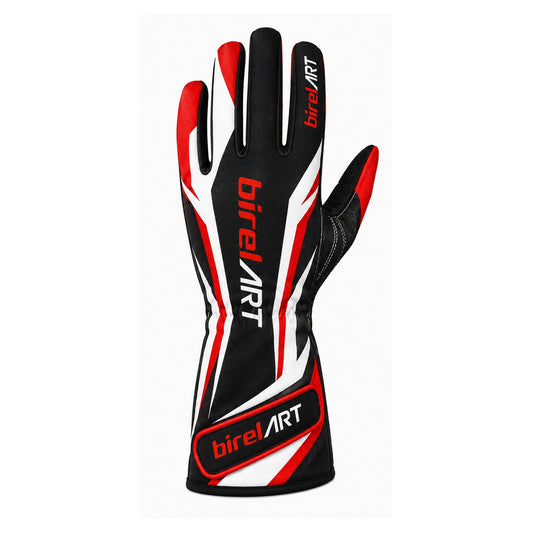 BirelART Red Black White Karting Gloves – Custom Go Kart Racing Gloves