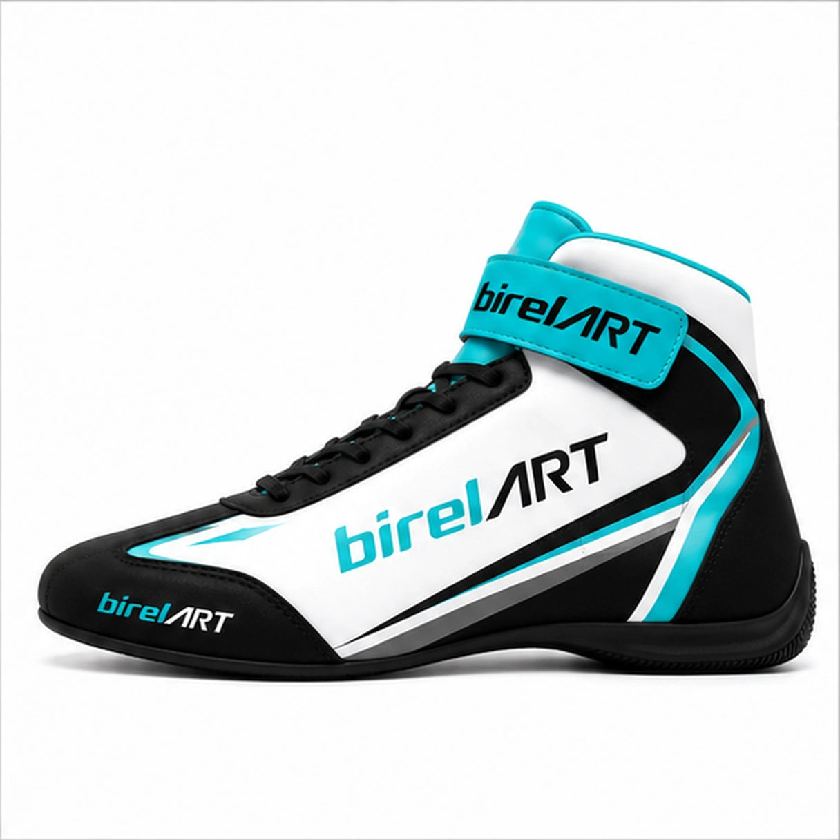 Birel ART Turquoise Black Karting Racing Shoes – Professional Motorsport Footwear