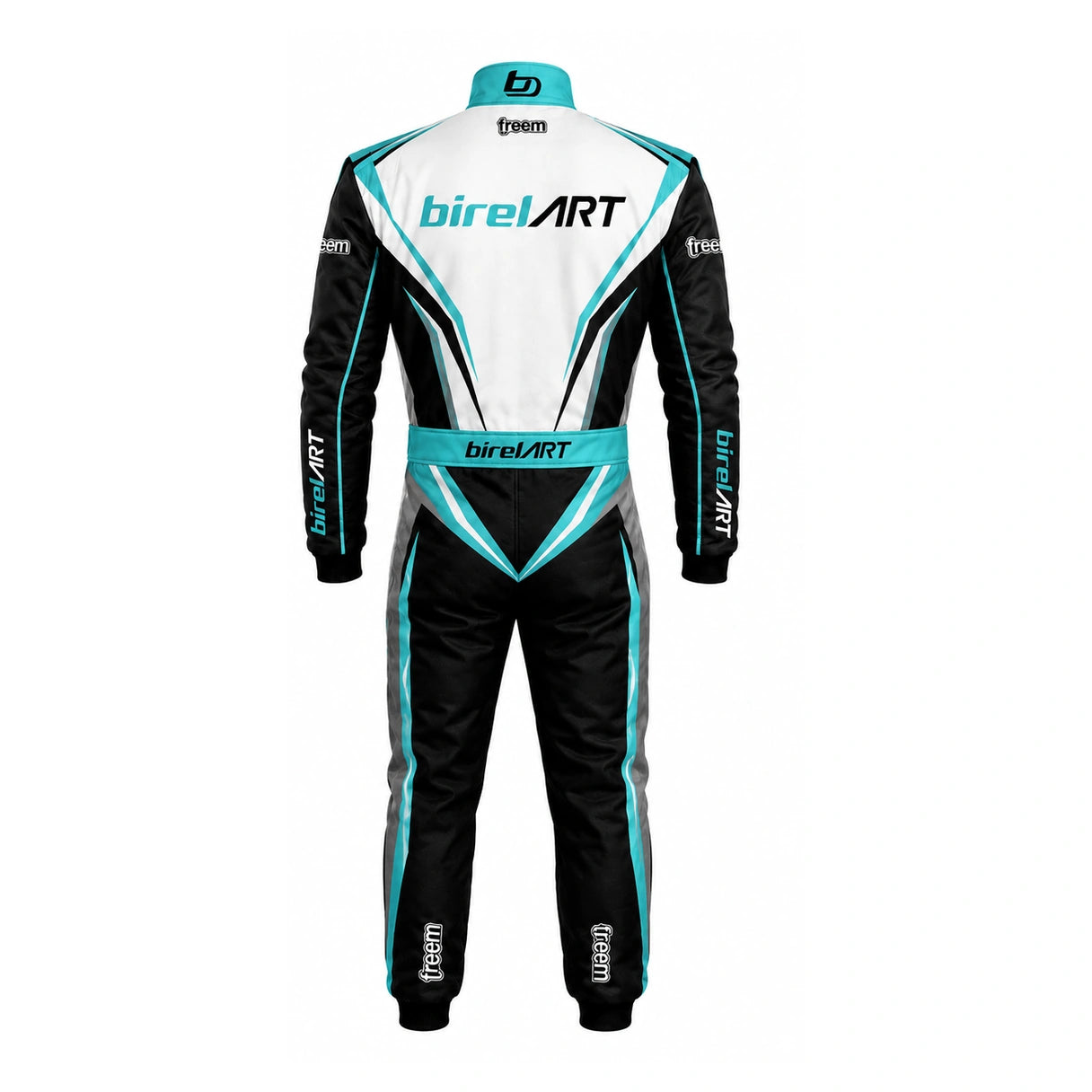BirelART Turquoise Black Karting Racing Suit – Custom Go Kart Racing Suit