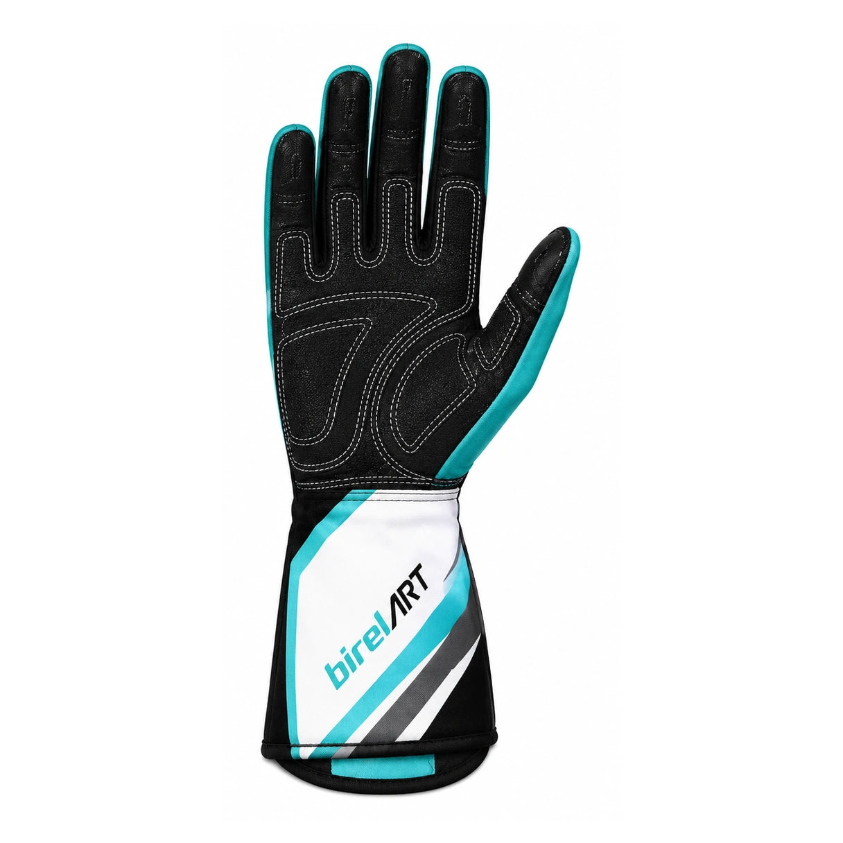 BirelART Turquoise Black Karting Gloves – Custom Go Kart Racing Gloves