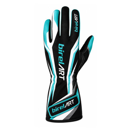 BirelART Turquoise Black Karting Gloves – Custom Go Kart Racing Gloves
