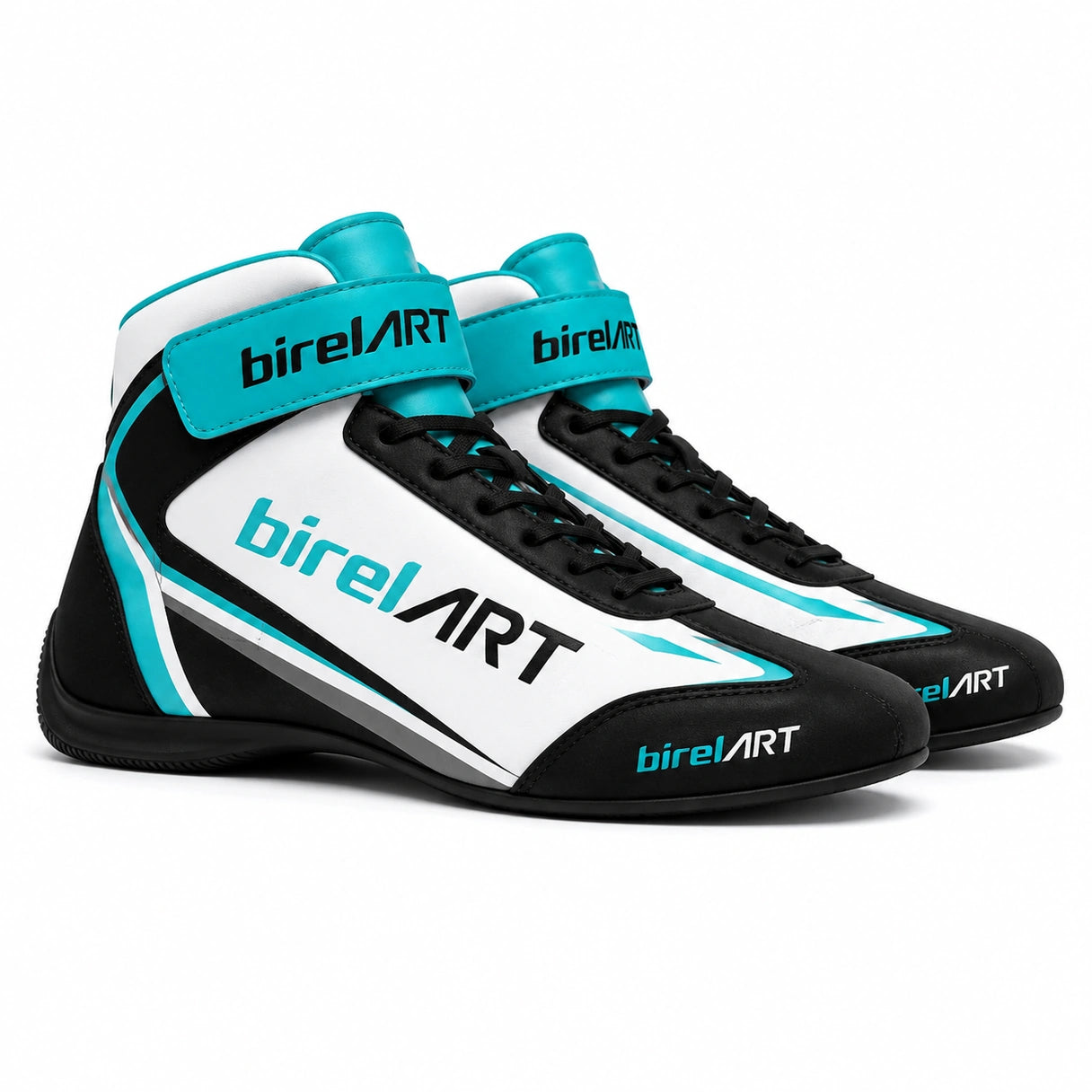 Birel ART Turquoise Black Karting Racing Shoes – Professional Motorsport Footwear