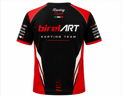 Birel ART Racing T-Shirt – Black Red Karting Team Shirt