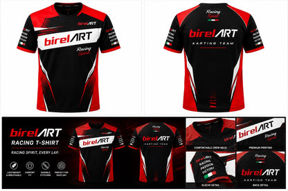 Birel ART Racing T-Shirt – Black Red Karting Team Shirt