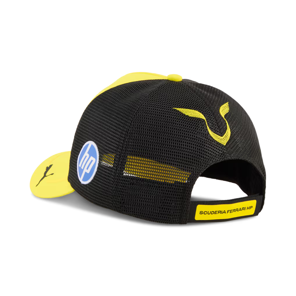 Lewis Hamilton Yellow Black Scuderia Ferrari Silverstone Trucker Hat Adjustable Unisex F1 Cap