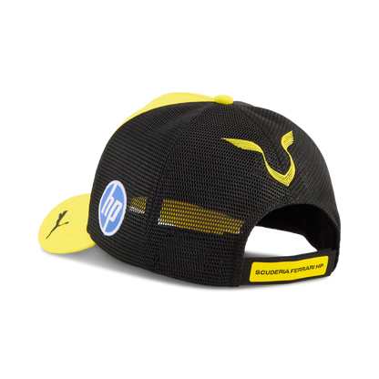 Lewis Hamilton Yellow Black Scuderia Ferrari Silverstone Trucker Hat Adjustable Unisex F1 Cap