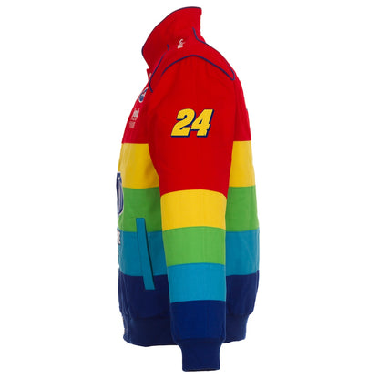 Men's Jeff Gordon JH Design Red/Blue DuPont Twill Uniform Full-Snap Jacket | Official NASCAR Racing Jacket