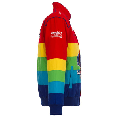 Men's Jeff Gordon JH Design Red/Blue DuPont Twill Uniform Full-Snap Jacket | Official NASCAR Racing Jacket