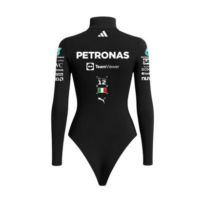 Black Racing Bodysuit for Women | Long Sleeve Motorsport Racing Suit