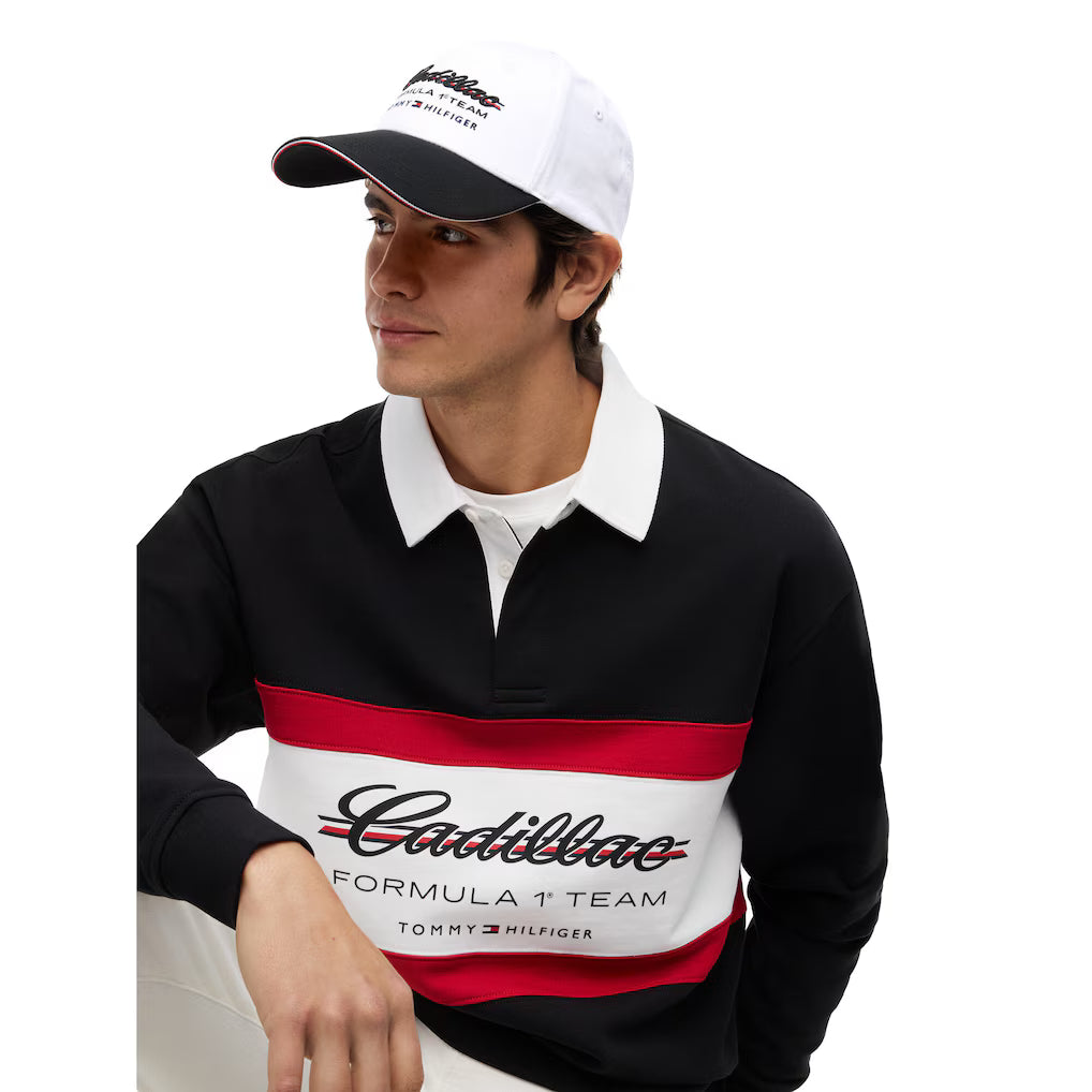 Cadillac Tommy Hilfiger Script Cap White | Formula 1 Team Adjustable Motorsport Hat