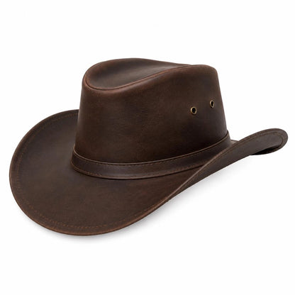 Apex Brown Leather Cowboy Hat – Classic Western Style Hat for Men