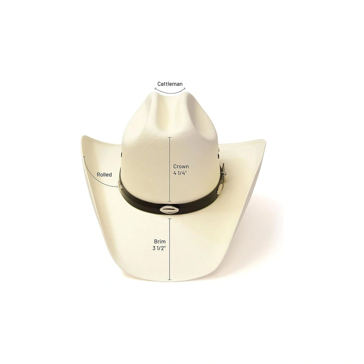 Apex Classic White Cowboy Hat – Western Straw Cattleman Hat for Men & Women