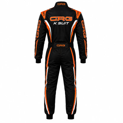 CRG K Suit Black Orange Karting Racing Suit – Professional Go Kart Suit