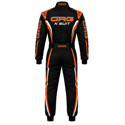 CRG K Suit Black Orange Karting Racing Suit – Professional Go Kart Suit