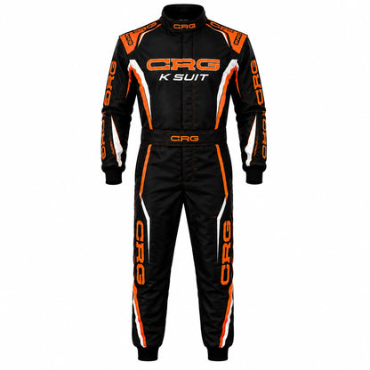 CRG K Suit Black Orange Karting Racing Suit – Professional Go Kart Suit