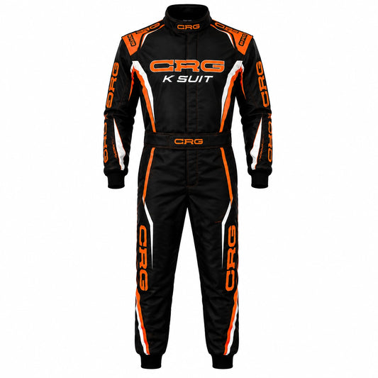 CRG K Suit Black Orange Karting Racing Suit – Professional Go Kart Suit